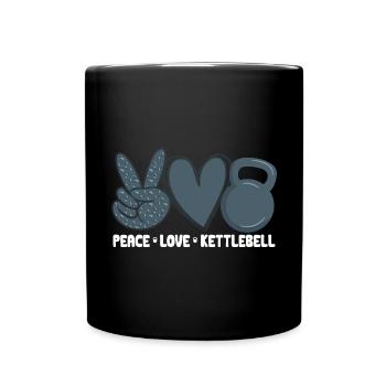 Kettlebell Workout Fitness Training - Full Colour Mug - black - Front