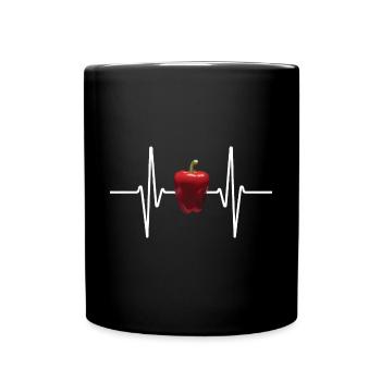 Paprika Geschenk - Tasse einfarbig - Schwarz - Vorne