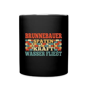 Un constructeur de puits dit que la puissance de la bêche coule - Mug uni - noir - Devant
