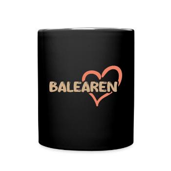 Balearen als Balearen - Tasse einfarbig - Schwarz - Vorne