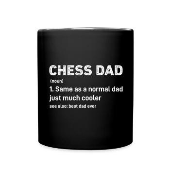 Schach Papa Lustige Definition - Tasse einfarbig - Schwarz - Vorne