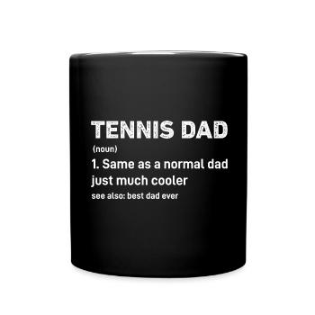 Papa de tennis Drôle de définition - Mug uni - noir - Devant