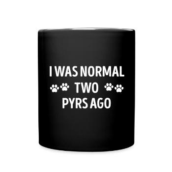 I Was Normal Two Pyrs Ago Funny - Full Colour Mug - black - Front