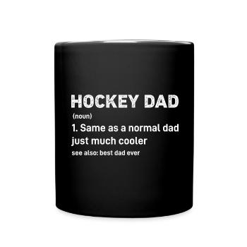 Définition amusante de papa de hockey - Mug uni - noir - Devant