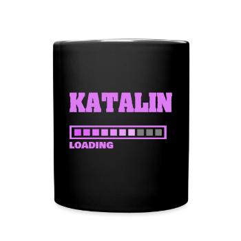 Bébé Katalin - Mug uni - noir - Devant