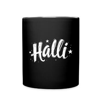 Halli & Galli Partnerlook Party outfit - Halli - Tasse einfarbig - Schwarz - Vorne