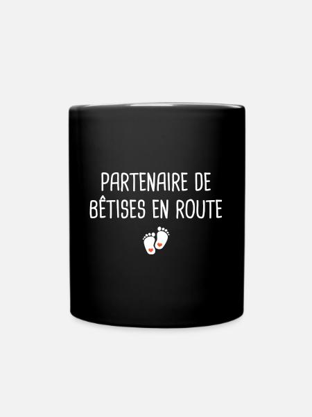 grossesse T-shirt futur grand frère grande soeur - Mug uni - noir