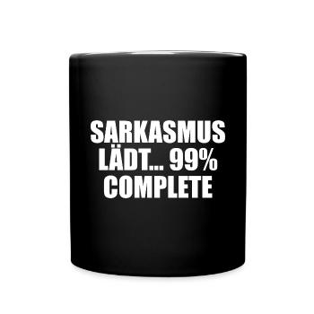 Le sarcasme charge... 99 % terminé - Mug uni - noir - Devant