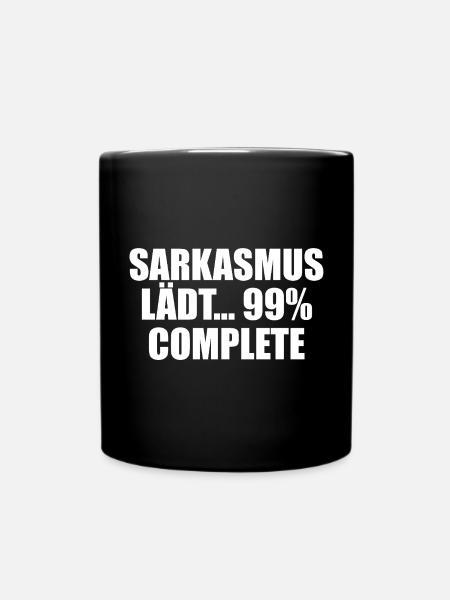 Sarcasm loads... 99% done - Full Colour Mug - black