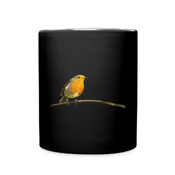 rouge-gorge - Mug uni - noir - Devant