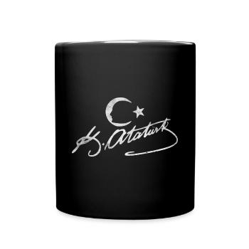 Atatürk Imza Grunge Style - Tasse einfarbig - Schwarz - Vorne