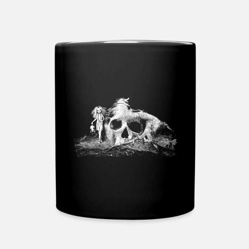 Totenschädel Baum - Tasse einfarbig - Schwarz