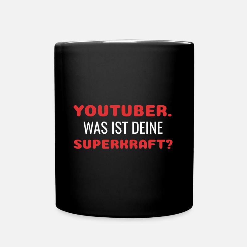 Youtube Youtuber - Tasse einfarbig - Schwarz