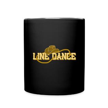 Line Dance - Tasse einfarbig - Schwarz - Vorne