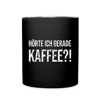 Kaffee - Tasse einfarbig - Schwarz - Vorne