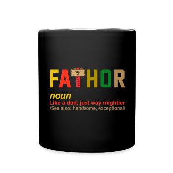 Fathor Father Quote - Full Colour Mug - black - Front