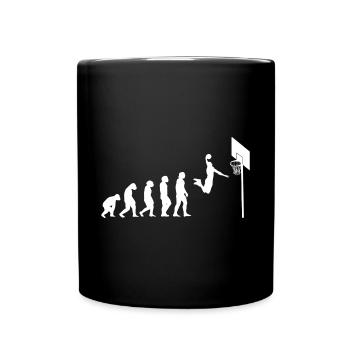 Basketball Evolution - Tasse einfarbig - Schwarz - Vorne