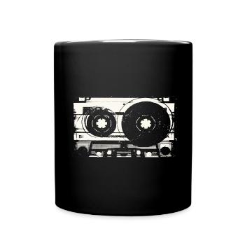 Cassette Tape Vintage Graphic - Full Colour Mug - black - Front