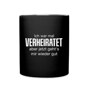 Scheidung - Tasse einfarbig - Schwarz - Vorne