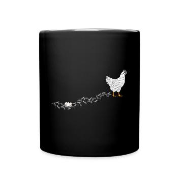 Hühnerflüsterer Huhn Hühnerhalter Hühner - Tasse einfarbig - Schwarz - Vorne