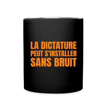 Citation Politique Orwell - Humour Noir - Mug uni - noir - Devant