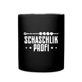 Schaschlik Profi Grillen Geschenkidee - Tasse einfarbig - Schwarz - Vorne