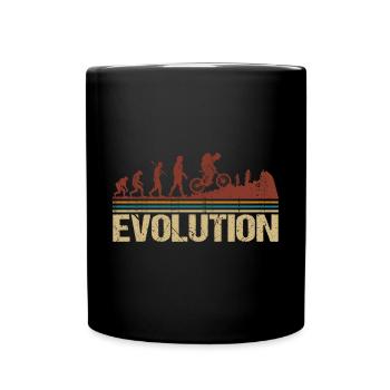 MTB Mountain bike Papa Dad Mtb Evolution Retro - Tasse einfarbig - Schwarz - Vorne