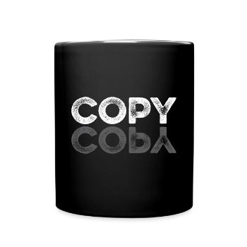 Copy Design für eineiige Zwillinge - Tasse einfarbig - Schwarz - Vorne