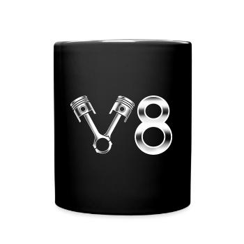 Conception de moteur V8 cylindres pour les fans de muscle car - Mug uni - noir - Devant