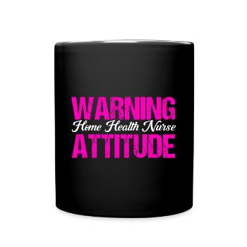 Health Assistance Home Nursing Nurse - Full Colour Mug - black - Front
