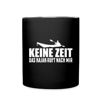 Kajak Kanu fahren Kajakfahrer Geschenkidee - Tasse einfarbig - Schwarz - Vorne