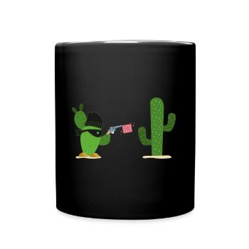 Funny Cactus Desert Succulent Plant Humor - Full Colour Mug - black - Front