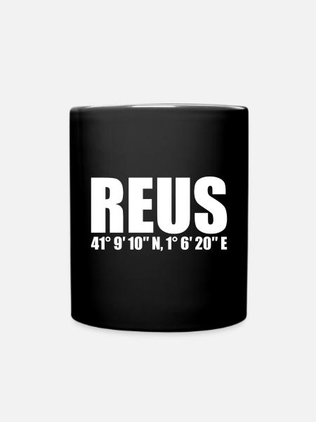Reus Koordinaten - Tasse einfarbig - Schwarz