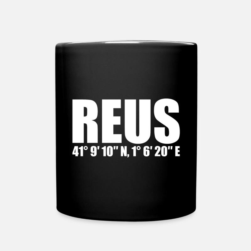 Reus Koordinaten - Tasse einfarbig - Schwarz