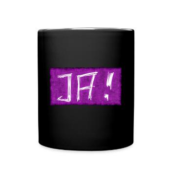 Ja ich will heiraten - Tasse einfarbig - Schwarz - Vorne
