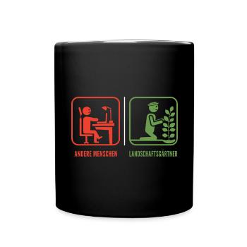 Galabauer Landschaftsgärtner Garten Vergleich - Tasse einfarbig - Schwarz - Vorne