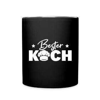 Kochen Hobbykoch Bester Koch Geschenk - Tasse einfarbig - Schwarz - Vorne
