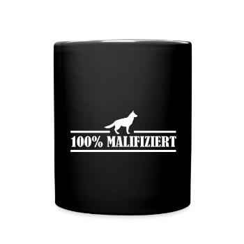 Belgian Malinois Malifiziert IGP Hundesport Hunde - Tasse einfarbig - Schwarz - Vorne