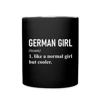 Germany German Girl Graphic - Full Colour Mug - black - Front