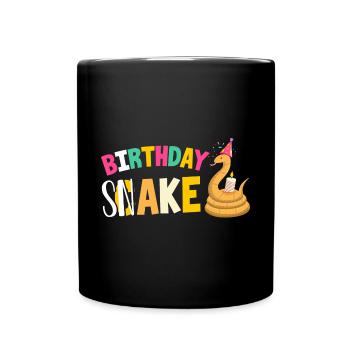 Banana Ball Python Herpetologist Birthday Snake - Full Colour Mug - black - Front