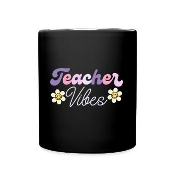 Vibes D'Enseignant Humour Prof Enseignant - Mug uni - noir - Devant