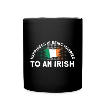 Ireland Irish Flag Irish Wife Gift - Full Colour Mug - black - Front