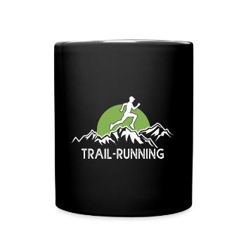 trail running course à pied nature montagne - Mug uni - noir - Devant