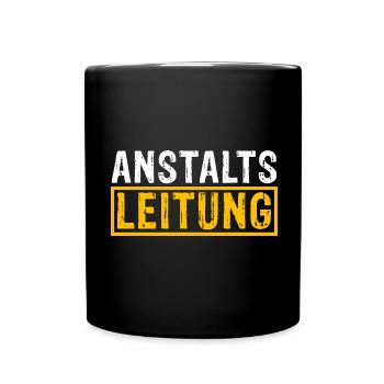 Chef Lustig - Tasse einfarbig - Schwarz - Vorne