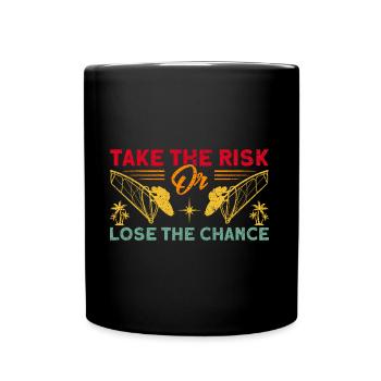 Surfers Take the risk or lose the chance - Full Colour Mug - black - Front
