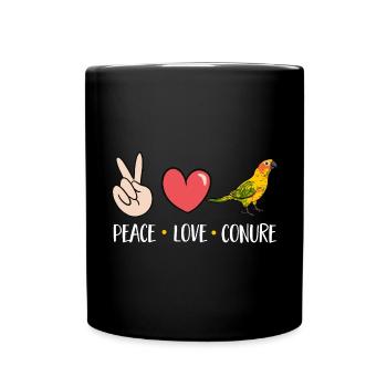 Molinasittich Parrot Bird Sun Parakeet - Full Colour Mug - black - Front