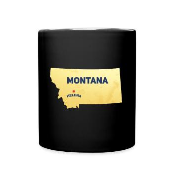 Hauptstadt von Montana Design für stolze Montaner - Tasse einfarbig - Schwarz - Vorne
