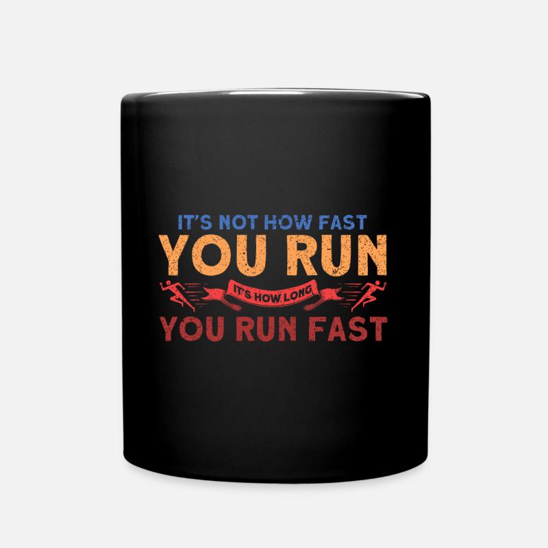 Jogger Halbmarathon Joggen Geschenk - Tasse einfarbig - Schwarz