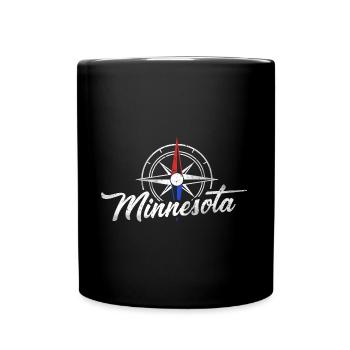 Compass Minnesota Design für stolze Minnesotaner - Tasse einfarbig - Schwarz - Vorne