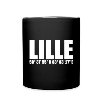 Lille Koordinaten - Tasse einfarbig - Schwarz - Vorne